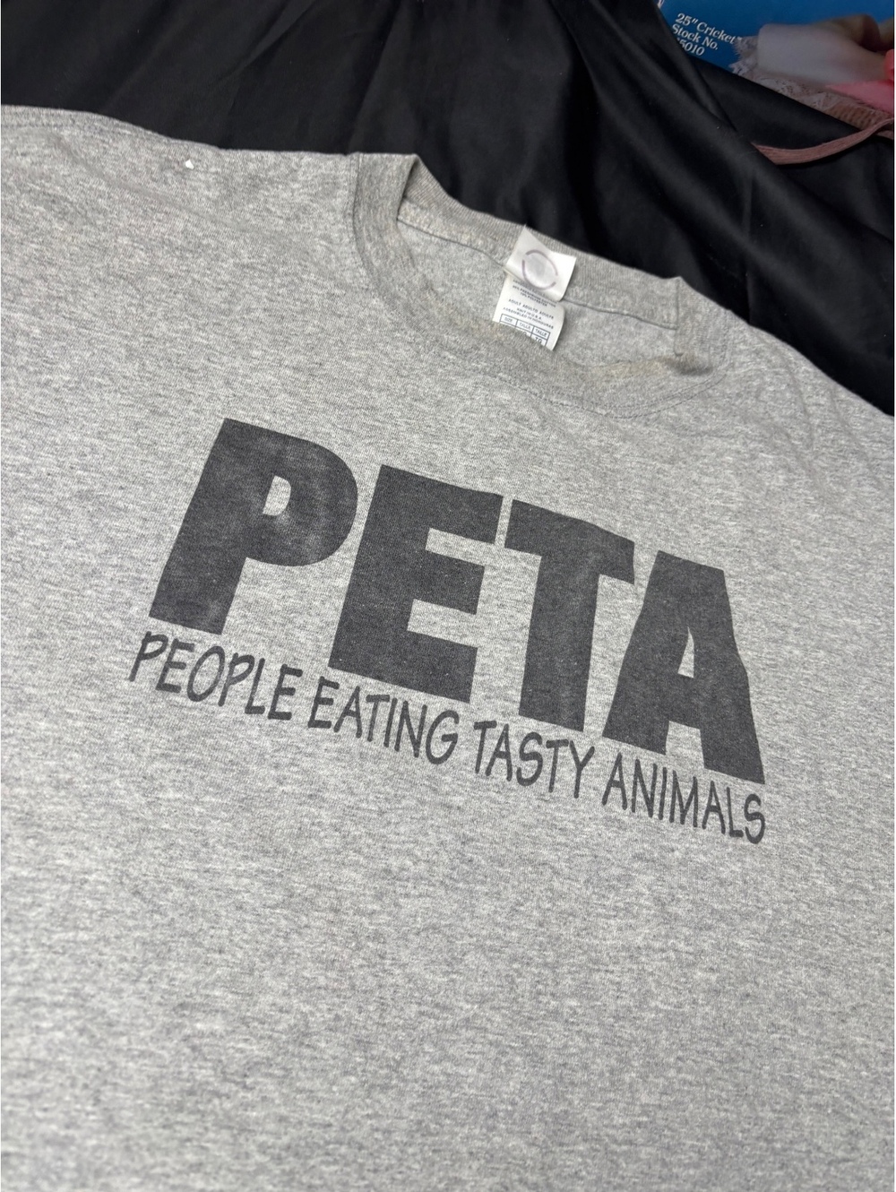 Delta Magnum XL Gray PETA Graphic T-Shirt